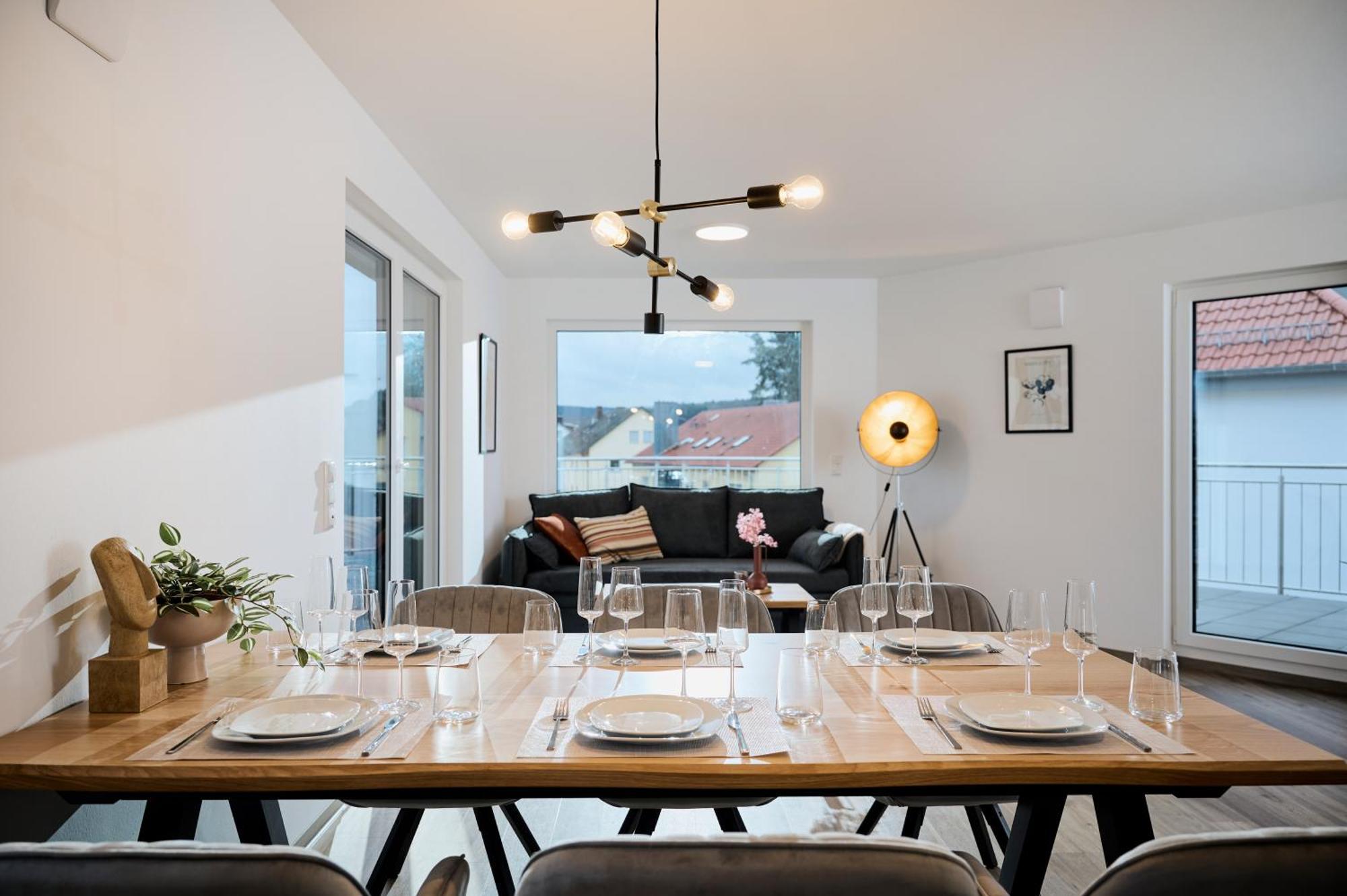 Moderne Apartments Mit Highspeed-Wlan Und Gratis-Tiefgarage Ihr Perfekter Rueckzugsort Nahe Dem Zentrum Und Der Therme I Barrierearm Bad Kissingen Dış mekan fotoğraf