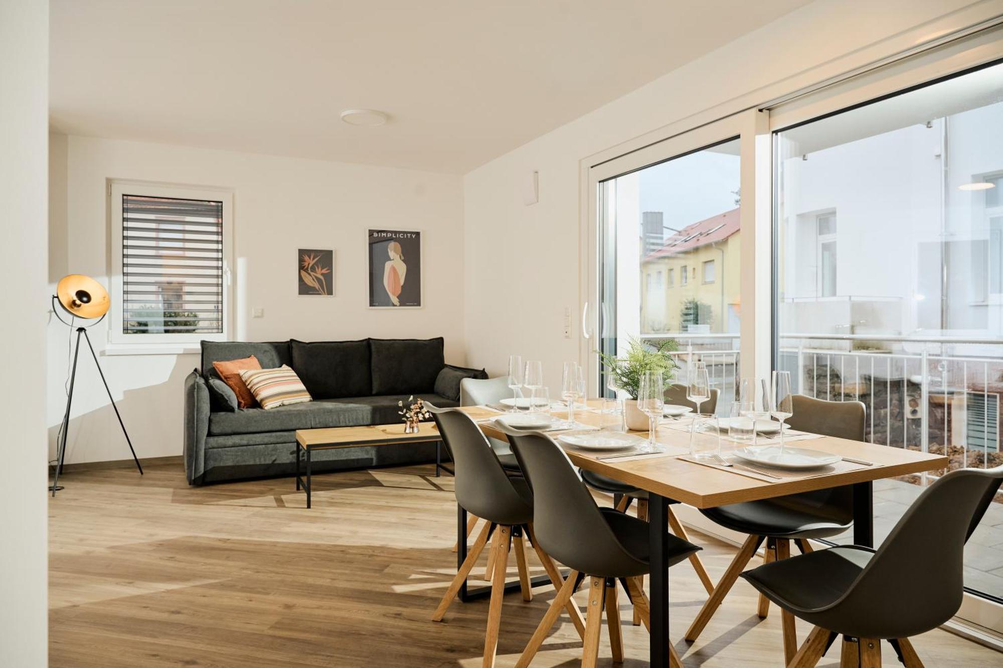 Moderne Apartments Mit Highspeed-Wlan Und Gratis-Tiefgarage Ihr Perfekter Rueckzugsort Nahe Dem Zentrum Und Der Therme I Barrierearm Bad Kissingen Dış mekan fotoğraf