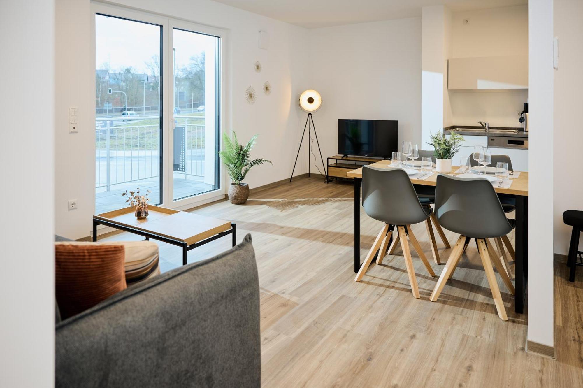Moderne Apartments Mit Highspeed-Wlan Und Gratis-Tiefgarage Ihr Perfekter Rueckzugsort Nahe Dem Zentrum Und Der Therme I Barrierearm Bad Kissingen Dış mekan fotoğraf